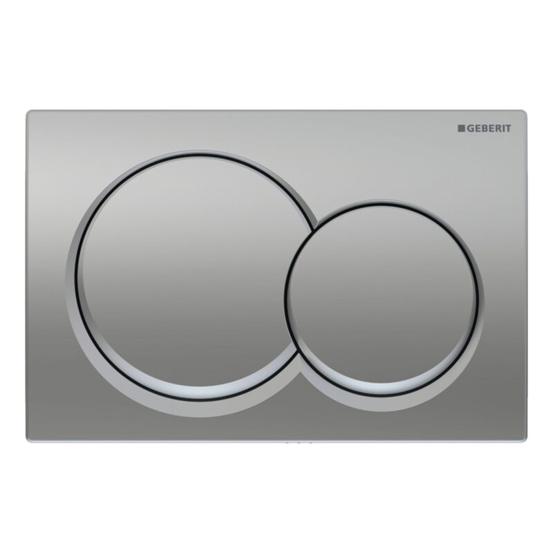 Geberit Alpha01 Round Dual Flush Plate Matt Chrome