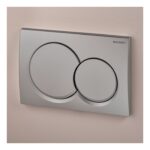 Geberit Alpha01 Round Dual Flush Plate Matt Chrome