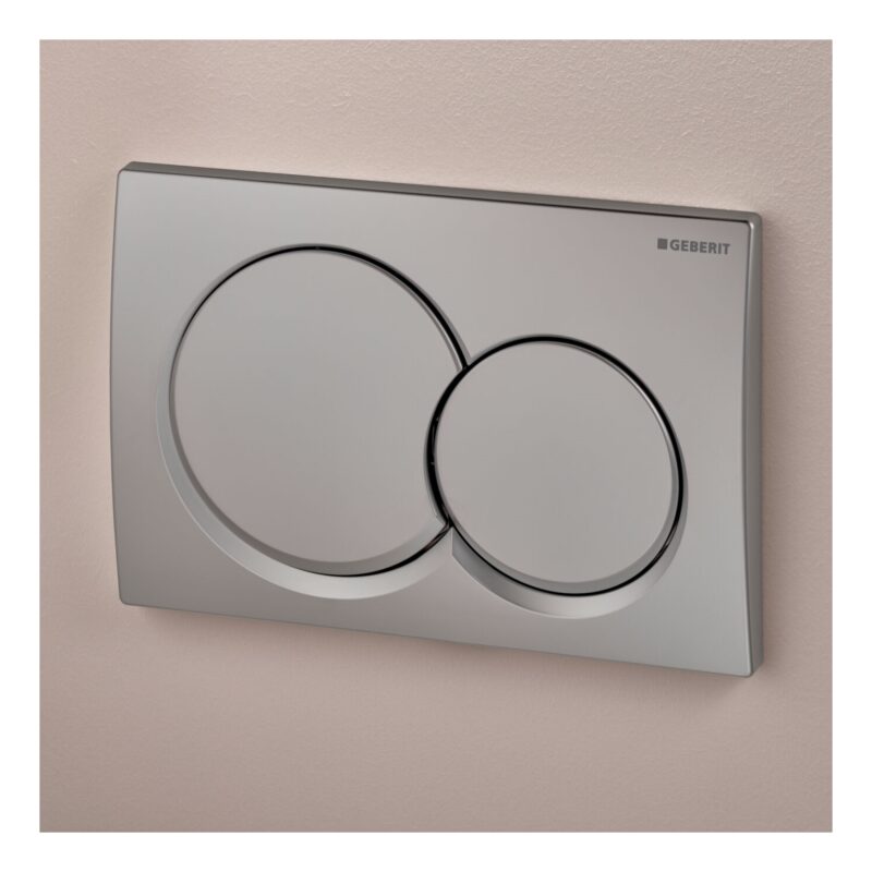 Geberit Alpha01 Round Dual Flush Plate Matt Chrome