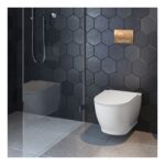 Geberit Alpha01 Round Dual Flush Plate Red Gold