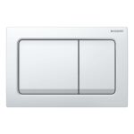 Geberit Alpha01 Square Dual Flush Plate White