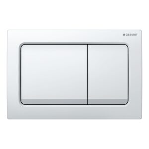 Geberit Alpha01 Square Dual Flush Plate White