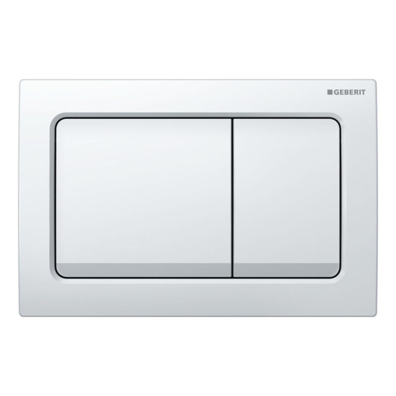Geberit Alpha01 Square Dual Flush Plate White Geberit Alpha01 Square Dual Flush Plate White