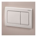 Geberit Alpha01 Square Dual Flush Plate White