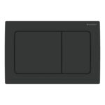 Geberit Alpha01 Square Dual Flush Plate Matt Black