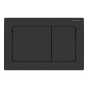 Geberit Alpha01 Square Dual Flush Plate Matt Black