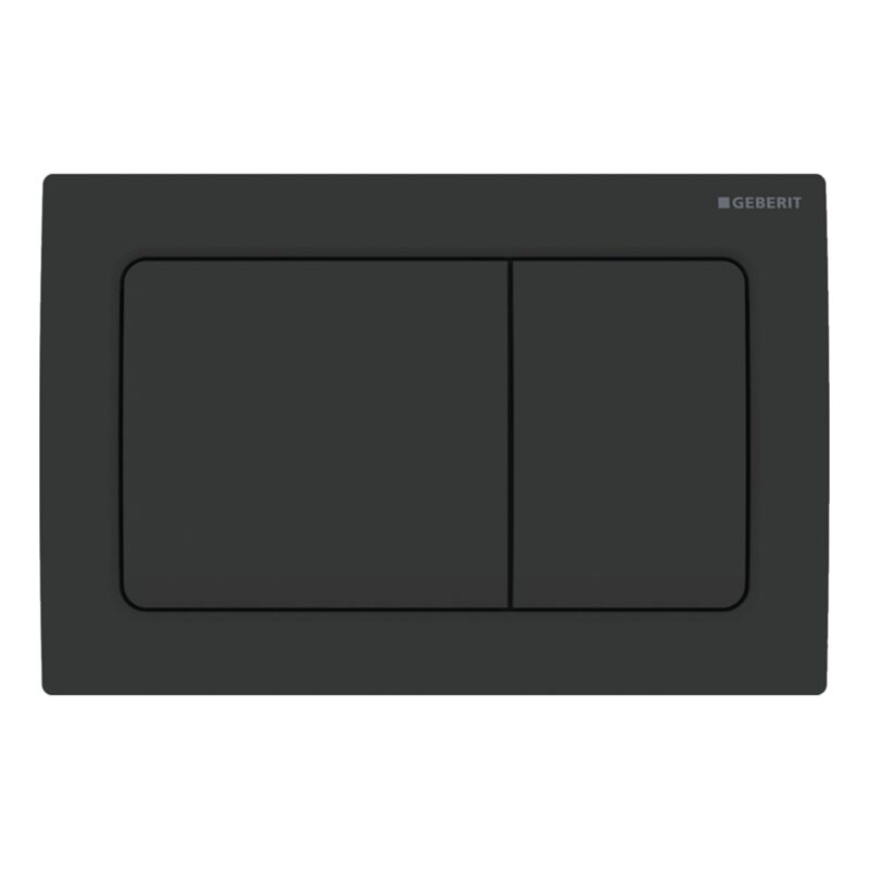 Geberit Alpha01 Square Dual Flush Plate Matt Black Geberit Alpha01 Square Dual Flush Plate Matt Black