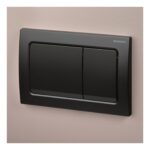 Geberit Alpha01 Square Dual Flush Plate Matt Black
