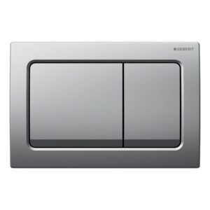 Geberit Alpha01 Square Dual Flush Plate Matt Chrome