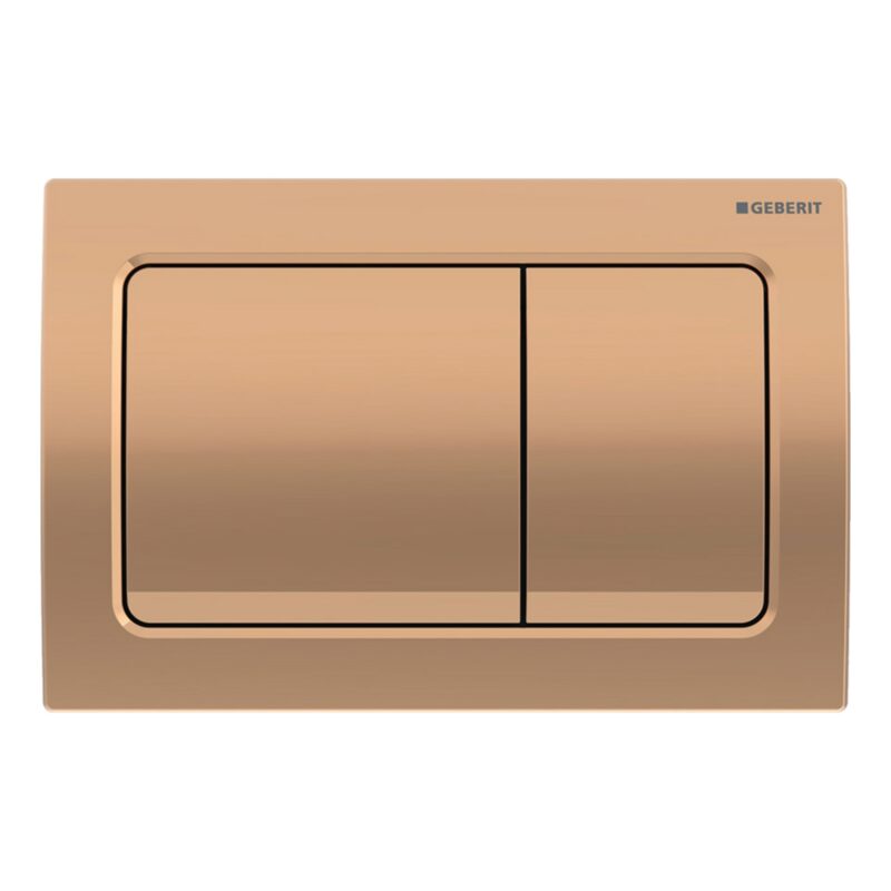 Geberit Alpha01 Square Dual Flush Plate Red Gold Geberit Alpha01 Square Dual Flush Plate Red Gold