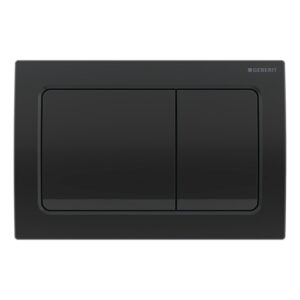 Geberit Alpha01 Square Dual Flush Plate Black Chrome