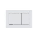 Geberit Omega30 Dual Flush Plate Matt White/Gloss Chrome