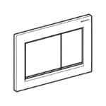 Geberit Omega 20 Easy Clean Dual Flush Plate Matt/Gloss Chrome