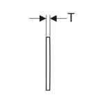 Geberit Omega 20 Easy Clean Dual Flush Plate Matt/Gloss Chrome