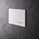 Geberit Omega20 Flush Plate White & Gloss Chrome