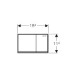 Geberit Omega60 Flush Plate Brushed Chrome