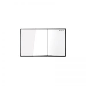 Geberit Omega60 Flush Plate White Glass