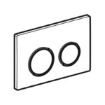 Geberit Omega 20 Easy Clean Dual Flush Plate Matt/Gloss Chrome