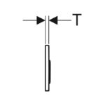 Geberit Omega 20 Easy Clean Dual Flush Plate Matt/Gloss Chrome