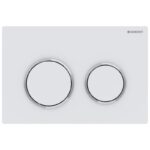 Geberit Omega20 Dual Flush Plate White/Chrome