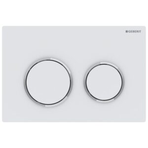 Geberit Omega20 Dual Flush Plate White/Chrome