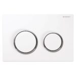 Geberit Omega20 Flush Plate White & Gloss Chrome
