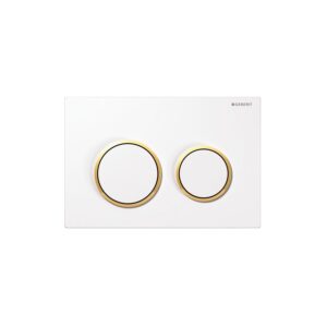 Geberit Omega20 Flush Plate White & Gold