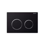Geberit Omega20 Flush Plate Black & Gloss Chrome