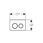 Geberit Omega20 Flush Plate Black & Gloss Chrome