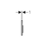 Geberit Omega20 Flush Plate Black & Gloss Chrome