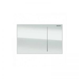 Geberit Omega70 Flush Plate for Solid Wall White Glass