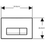 Geberit Delta50 Dual Flush Plate Matt Chrome