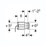Geberit Palm Push WC Flush Control Pneumatic Brushed Steel