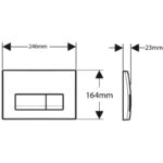 Geberit Delta50 Dual Flush Plate Black
