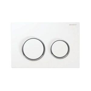 Geberit Kappa21 Dual Flush Plate White/Gloss Chrome