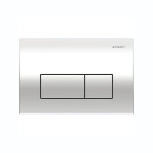 Geberit Flush Plate Kappa50 Dual Flush, Zinc, Gloss Chrome