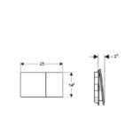 Geberit Sigma70 Dual Flush Plate White Glass