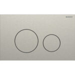 Geberit Sigma40 Stainless Steel Dual Flush Plate Round Brushed Nickel