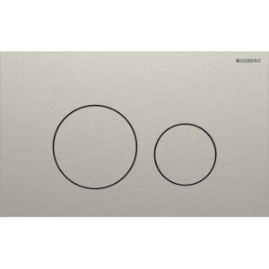 Geberit Sigma40 Stainless Steel Dual Flush Plate Round Brushed Nickel