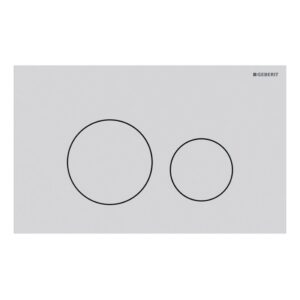 Geberit Sigma 40 Actuator Plate Dual Flush Round Matt White Stainless Steel