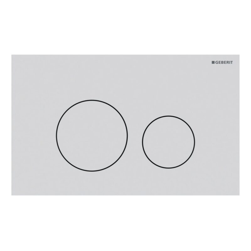 Geberit Sigma 40 Actuator Plate Dual Flush Round Matt White Stainless Steel