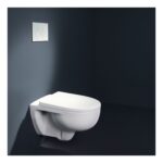 Geberit Sigma 40 Actuator Plate Dual Flush Round Matt White Stainless Steel