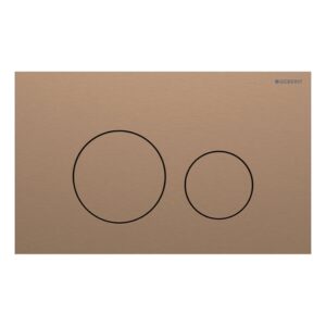 Geberit Sigma40 Stainless Steel Dual Flush Plate Round Red Gold