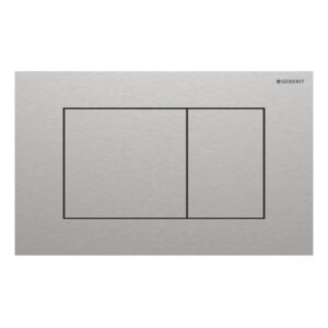 Geberit Sigma 40 Dual Flush Plate Square Brushed Steel