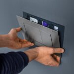 Geberit Sigma 40 Dual Flush Plate Square Brushed Steel