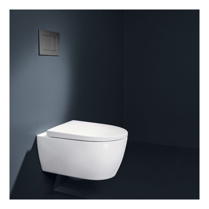 Geberit Sigma 40 Dual Flush Plate Square Brushed Steel