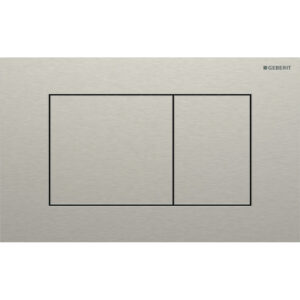 Geberit Sigma40 Stainless Steel Dual Flush Plate Square Brushed Nickel