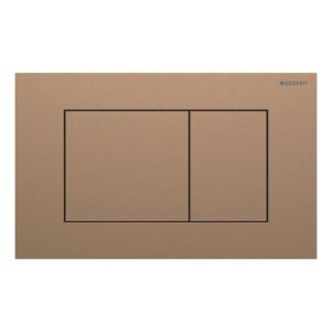 Geberit Sigma40 Stainless Steel Dual Flush Plate Square Red Gold