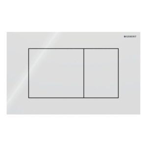 Geberit Sigma 40 Actuator Plate Dual Flush Square White Glass