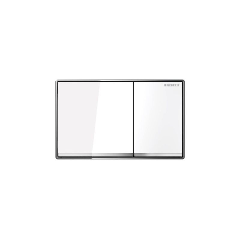 Geberit Sigma60 Dual Flush Plate White Glass